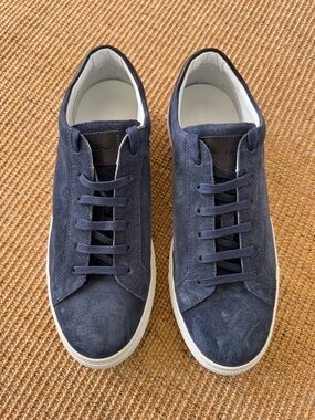 To Boot Navy Suede Low-Top Lace-Up Sneakers